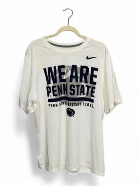 Nike Dri-Fit White Penn State Nittany Lions Short Sleeve Shirt Men’s Size XL